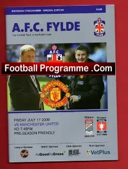 Fylde v Manchester United 2009 – Pre Season Friendly Match