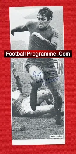 Glasgow Celtic John Hughes Autograph - Yogi - football programme
