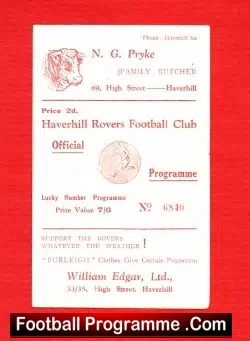 Haverhill Rovers v Newmarket 1947