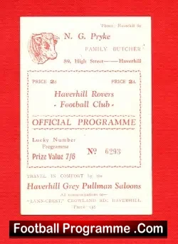 Haverhill Rovers v Old Grammarians 1949 – Ipswich