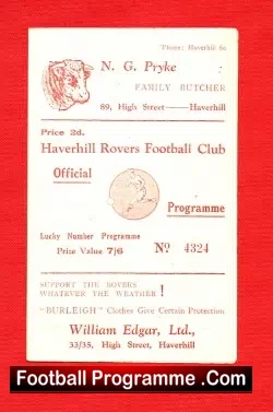 Haverhill Rovers v Saxons 1947 – Good Friday
