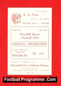Haverhill Rovers v Stowmarket 1949