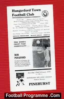 Hungerford Town v Pinehurst 1975