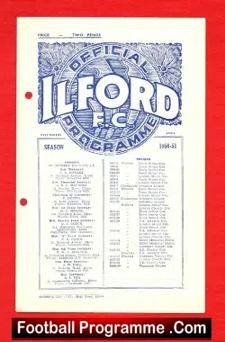 Ilford v Corinthians 1951 – Charity Cup Semi Replay