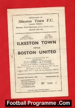 Ilkeston Town v Boston United 1947