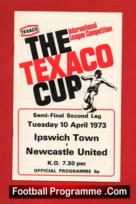 Ipswich Town v Newcastle United 1973 – Texaco Cup Semi Final