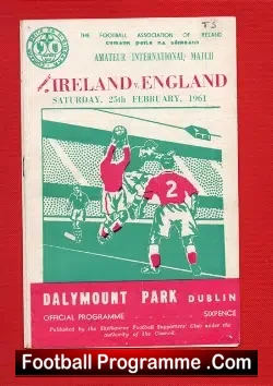 Ireland v England 1961 – Amateur Match at Dalymount