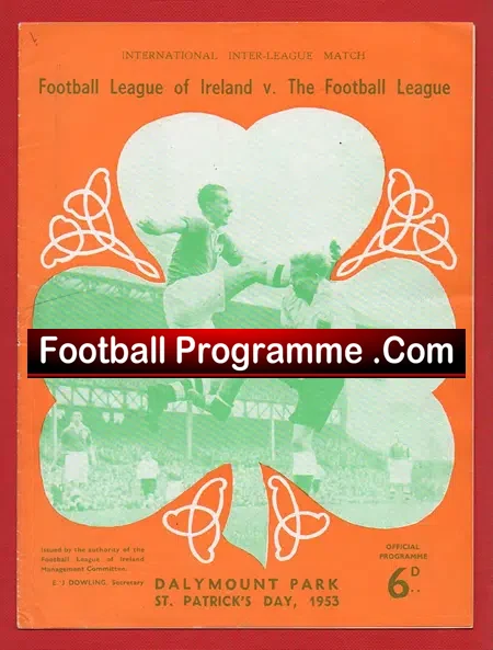 Irish League v Football League 1953 – Windsor Park Belfast