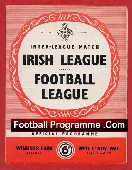 Irish League v Football League 1961 – Windsor Park Belfast