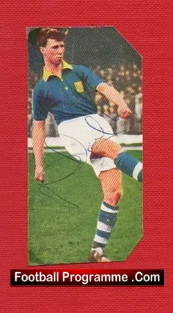 Leeds United Jack Charlton Autograph Bubble Gum Card - football programme