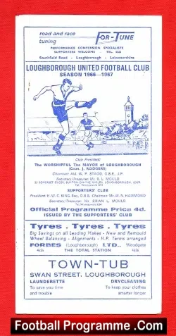 Loughborough United v Grantham Town 1967 - football programme
