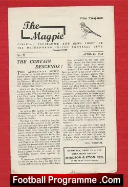 Maidenhead United v Edgware Town 1949