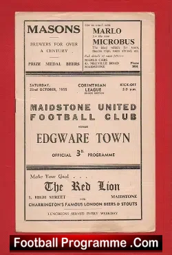 Maidstone United v Edgware Town 1955