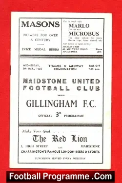 Maidstone United v Gillingham 1955