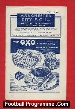 Manchester City v Middlesbrough 1948