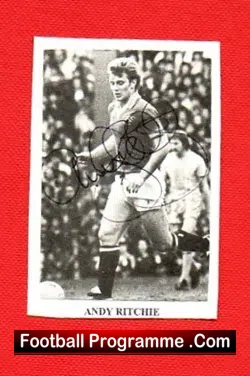 Manchester United Andy Ritchie Autograph + Oldham - football programme