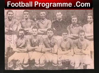 Manchester United - Busby Babes Multi Autographed Signed 1950s - football programme