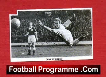 Manchester United Harry Gregg Autograph Busby Babes Goalie