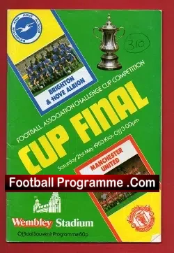 Manchester United v Brighton 1983 - FA Cup Final SIGNED - football programme