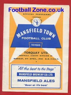 Mansfield Town v Torquay United 1963
