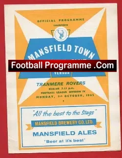 Mansfield Town v Tranmere Rovers 1962