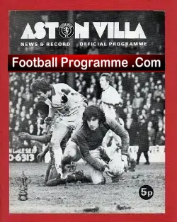 Mansfield Town v Wrexham 1975 - FA Cup Replay at Villa Park - football programme