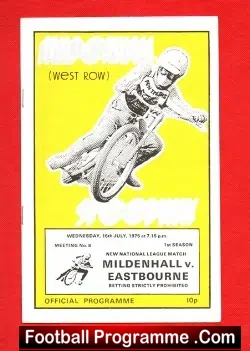 Mildenhall Speedway v Eastbourne 1975