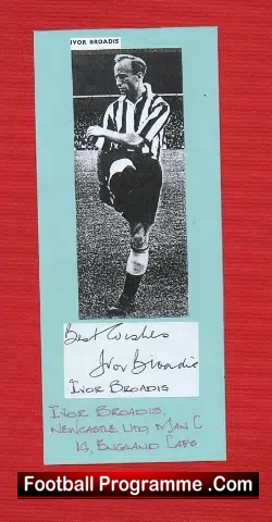 Newcastle United Ivor Broadis Autograph