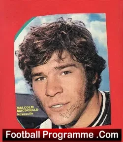 Newcastle United Malcolm Macdonald Signed Picture 1970’s