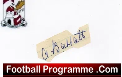 Northampton Town Alf Barratt Autograph Signed 1930’s
