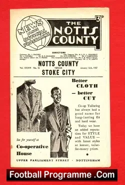 Notts County v Stoke City 1957