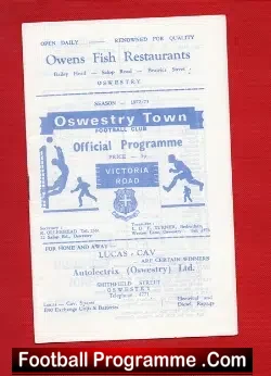 Oswestry Town v Buxton 1973