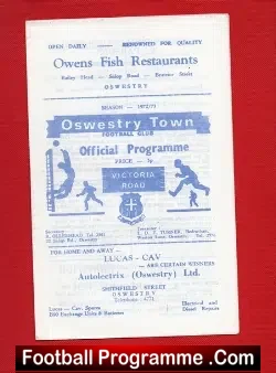 Oswestry Town v Rhyl 1972