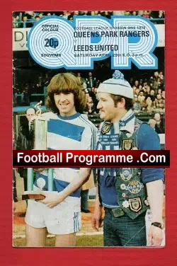 Queens Park Rangers v Leeds United 1978 - Multi Autographed - football programme