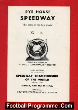 Rye House Speedway – Championship Of The World 1964