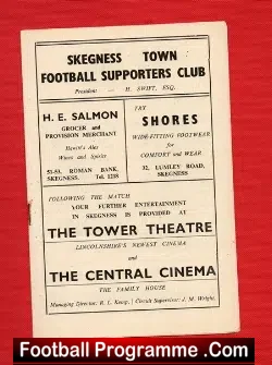 Skegness v Boston United 1954