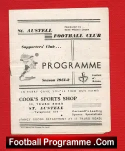 St Austell v Newquay 1951 – Challenge Cup Match