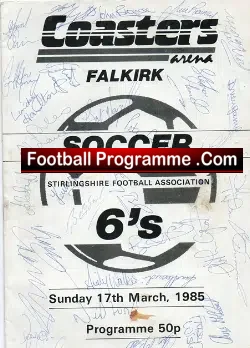 Stirling Football Association Multi Autographed Programme 1985