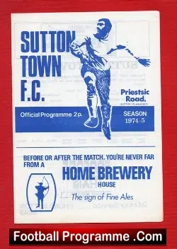 Sutton Town v Mexborough 1975
