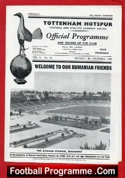 Tottenham Hotspur v Bucharest 1958 – Friendly Match Romania