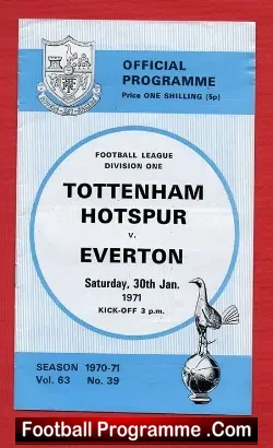 Tottenham Hotspur v Everton 1971 – Signed Beal + Jennings