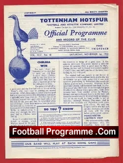 Tottenham Hotspur v Manchester United 1952