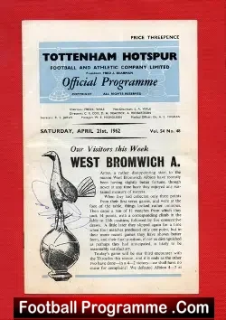 Tottenham Hotspur v WBA 1962
