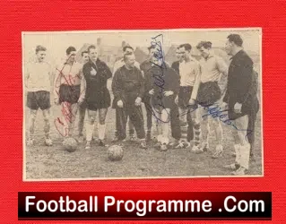 Wales Multi Autographed Team Picture 1950’s