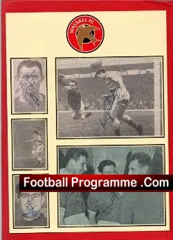 Walsall FC Multi Autographs Players Pictures 1950's - football memorabilia