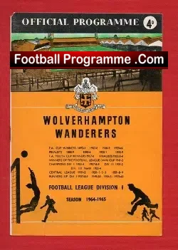 Wolves Wolverhampton v Aston Villa 1965