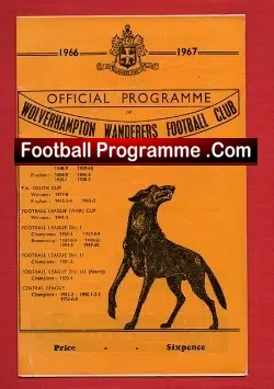 Wolves Wolverhampton v Northampton Town 1967
