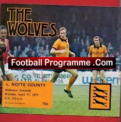 Wolves Wolverhampton v Notts County 1977