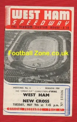 West Ham Speedway v New Cross 1950 Spring Cup Final