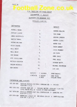 Southampton v Bashley 1991 – FA Youth Cup Replay